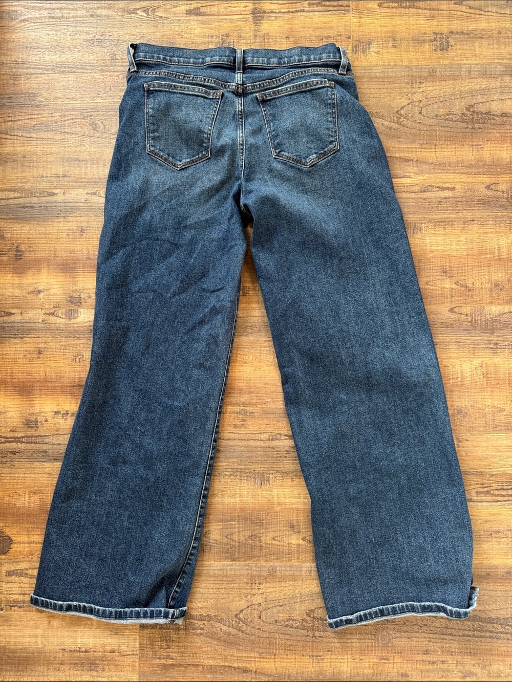 Joe's Jeans Wide-Leg Flare Jeans in Dark Blue Denim